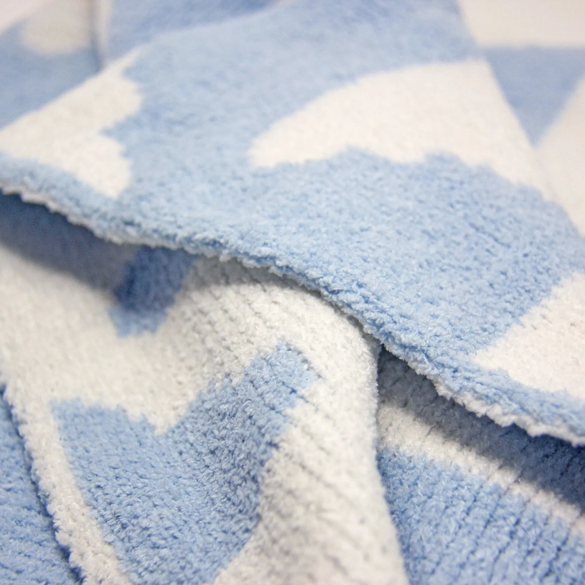 Living Textiles | Chenille Blanket - Blue Clouds