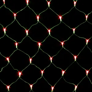 M5 LED Net Lights - 100 Count - Red - Green Wire