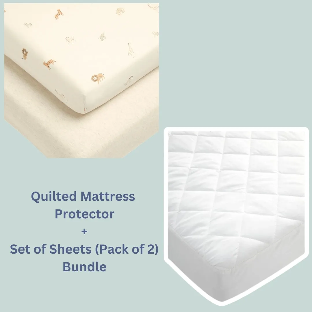 Mamas and Papas Mattress Protector & Set of Sheets Bundle