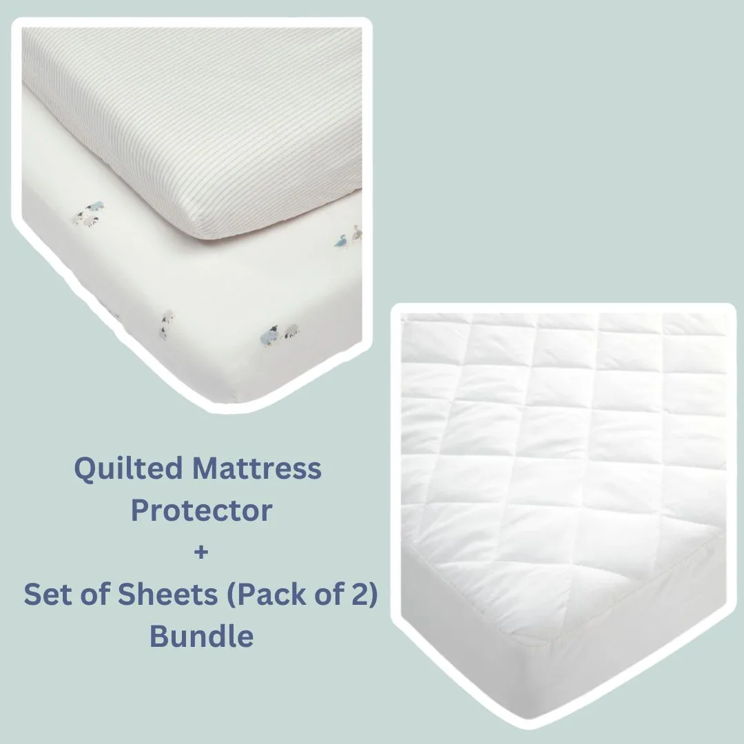 Mamas and Papas Mattress Protector & Set of Sheets Bundle