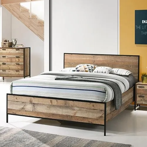 Mascot Queen Bed Base Oak