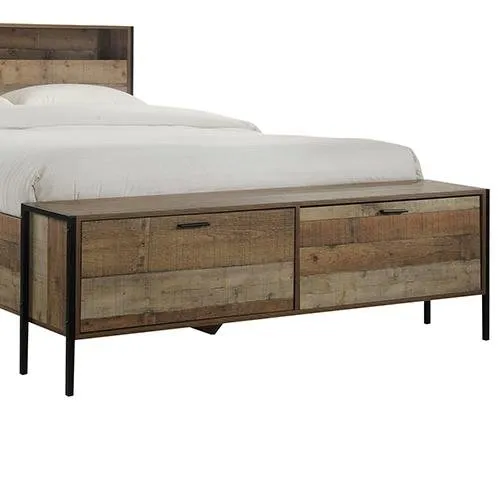 Mascot Queen Bed Base with Storage Oak