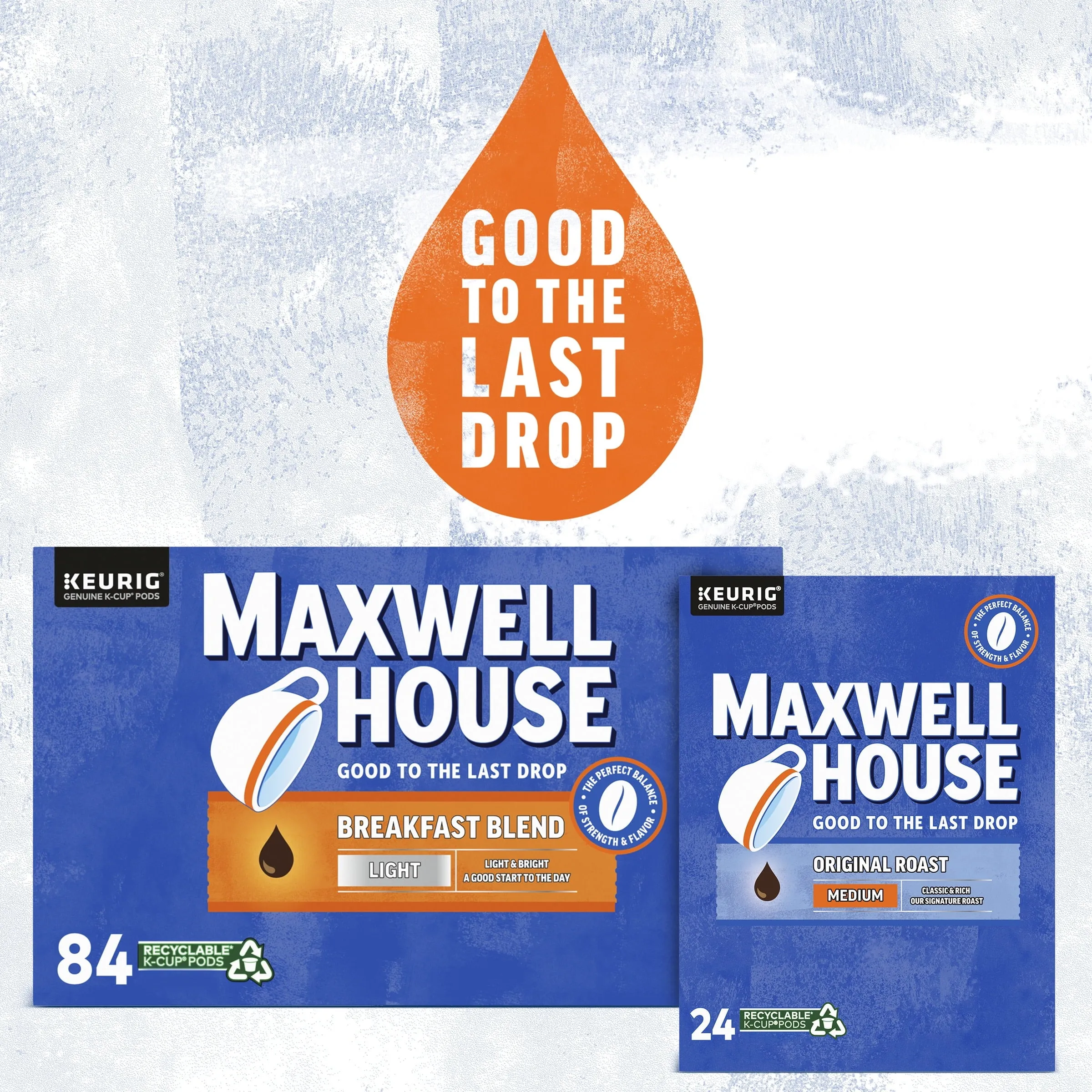 Maxwell House Original Roast Ground Coffee K-Cup Pods, Caffeinated, 24 ct - 8.3 oz Box