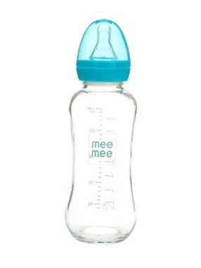 Mee Mee Premium Glass Feeding Bottle for Baby 240 ML