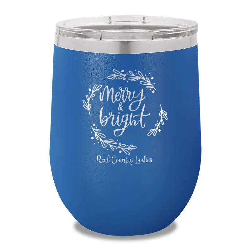 Merry And Bright 12oz Stemless Wine Cup