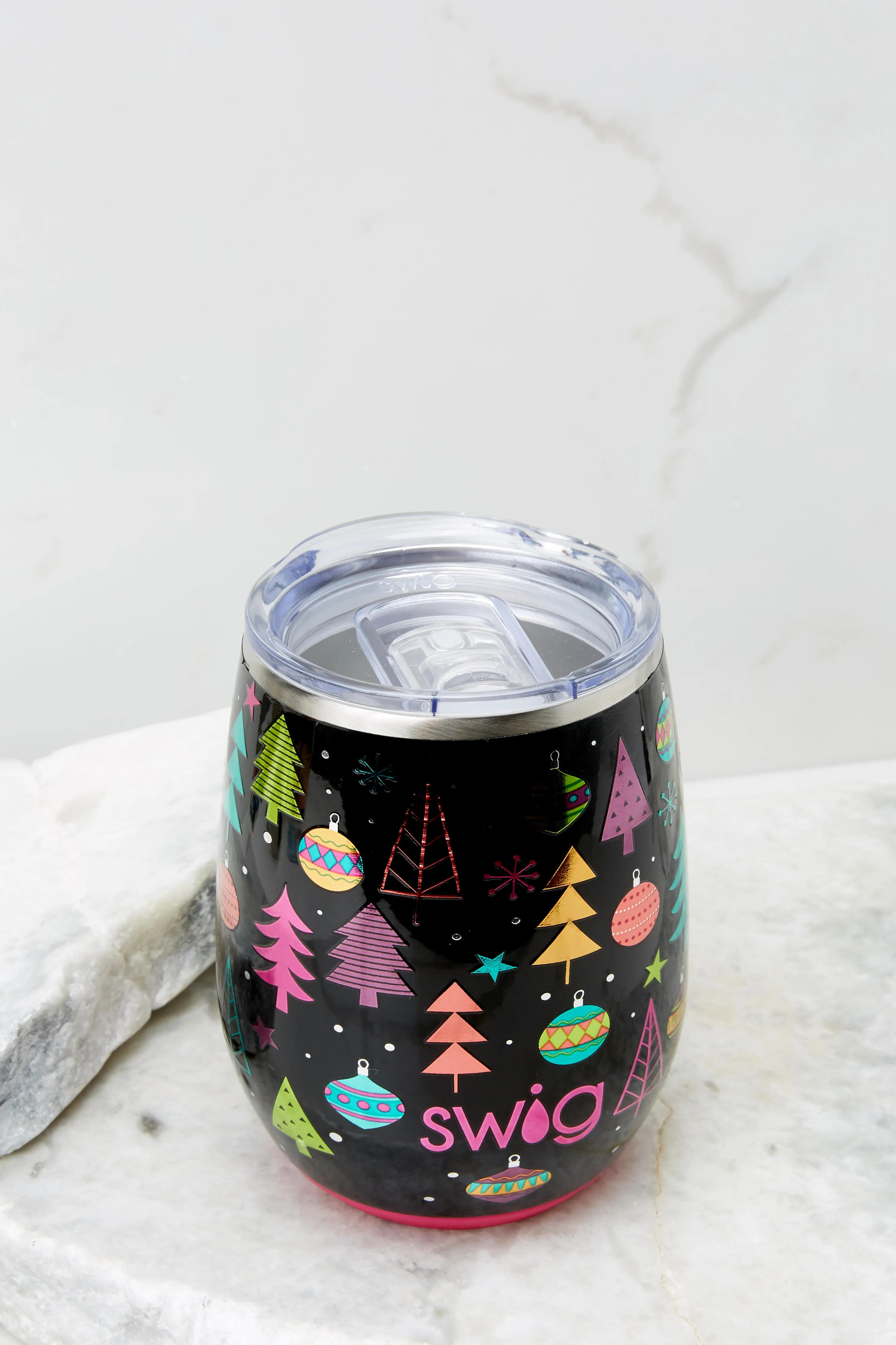 Merry And Bright Stemless Wine Cup