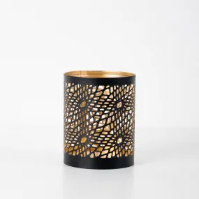 Metal Candle Holder - Black/Gold