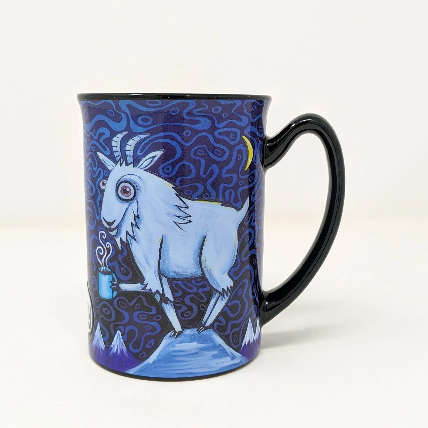 Mountain Goat with Coffee - 15 oz. Ceramic Mug