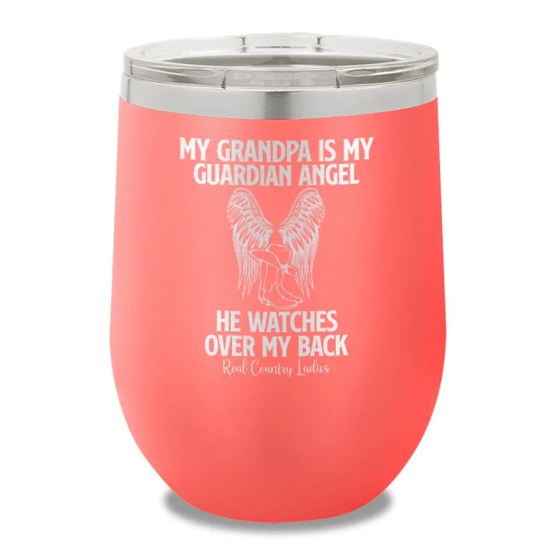 My Grandpa Is My Guardian Angel 12oz Stemless Wine Cup