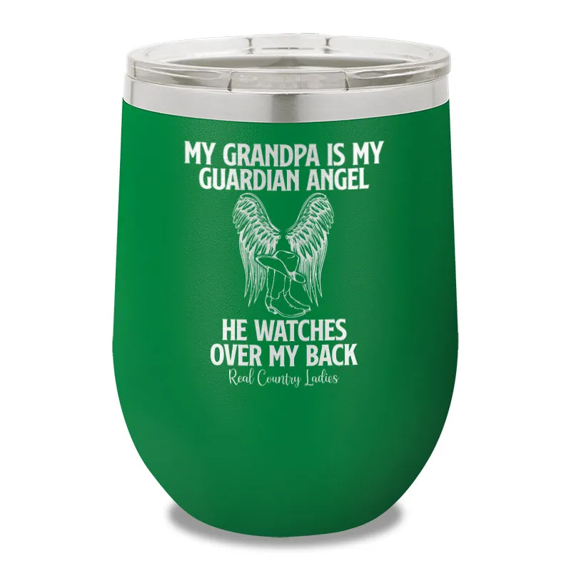 My Grandpa Is My Guardian Angel 12oz Stemless Wine Cup