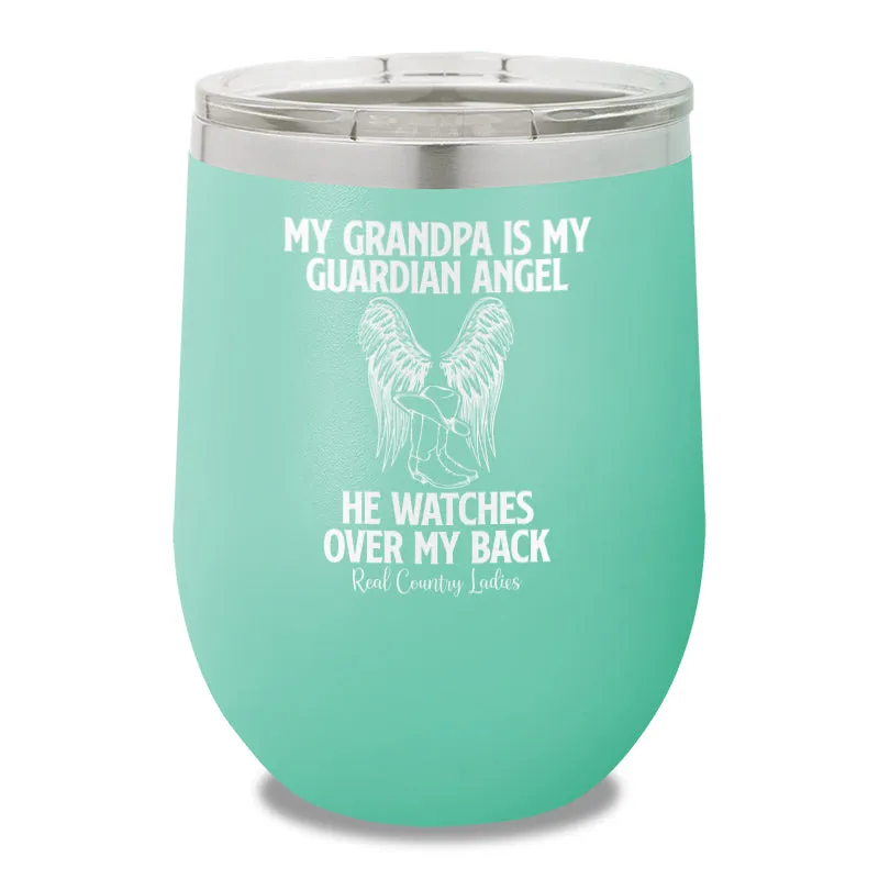 My Grandpa Is My Guardian Angel 12oz Stemless Wine Cup