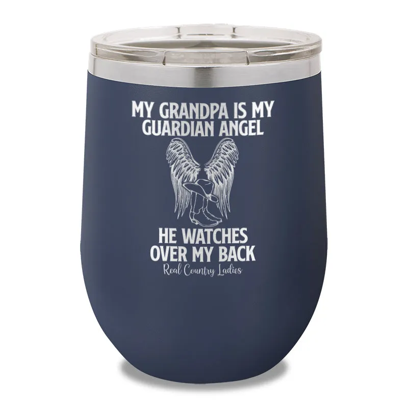 My Grandpa Is My Guardian Angel 12oz Stemless Wine Cup