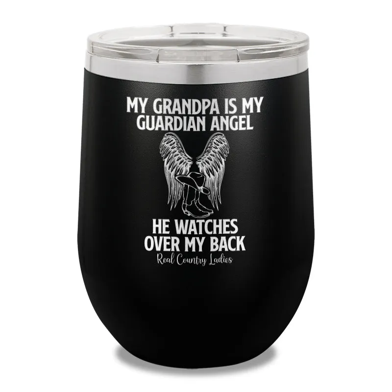 My Grandpa Is My Guardian Angel 12oz Stemless Wine Cup