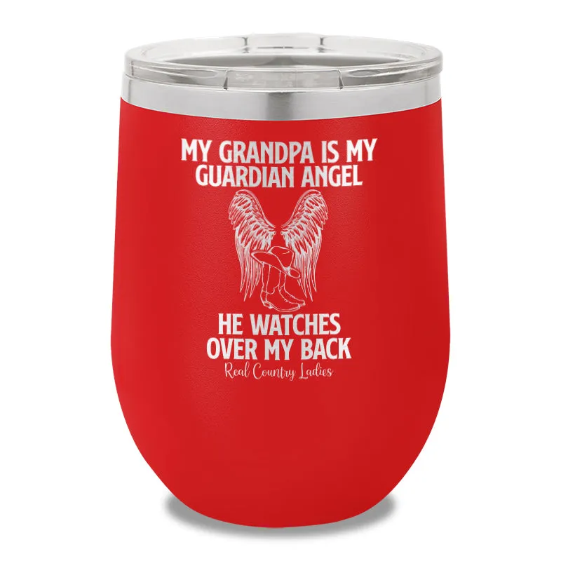 My Grandpa Is My Guardian Angel 12oz Stemless Wine Cup