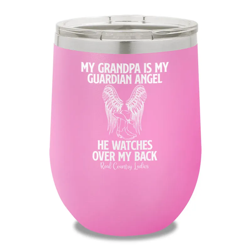 My Grandpa Is My Guardian Angel 12oz Stemless Wine Cup