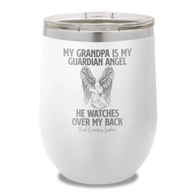 My Grandpa Is My Guardian Angel 12oz Stemless Wine Cup