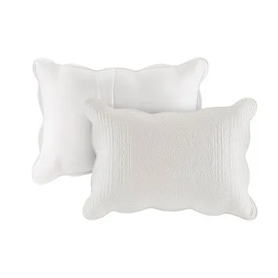 New - Genoa Full/Queen 3pc Scalloped Edge Coverlet Set White