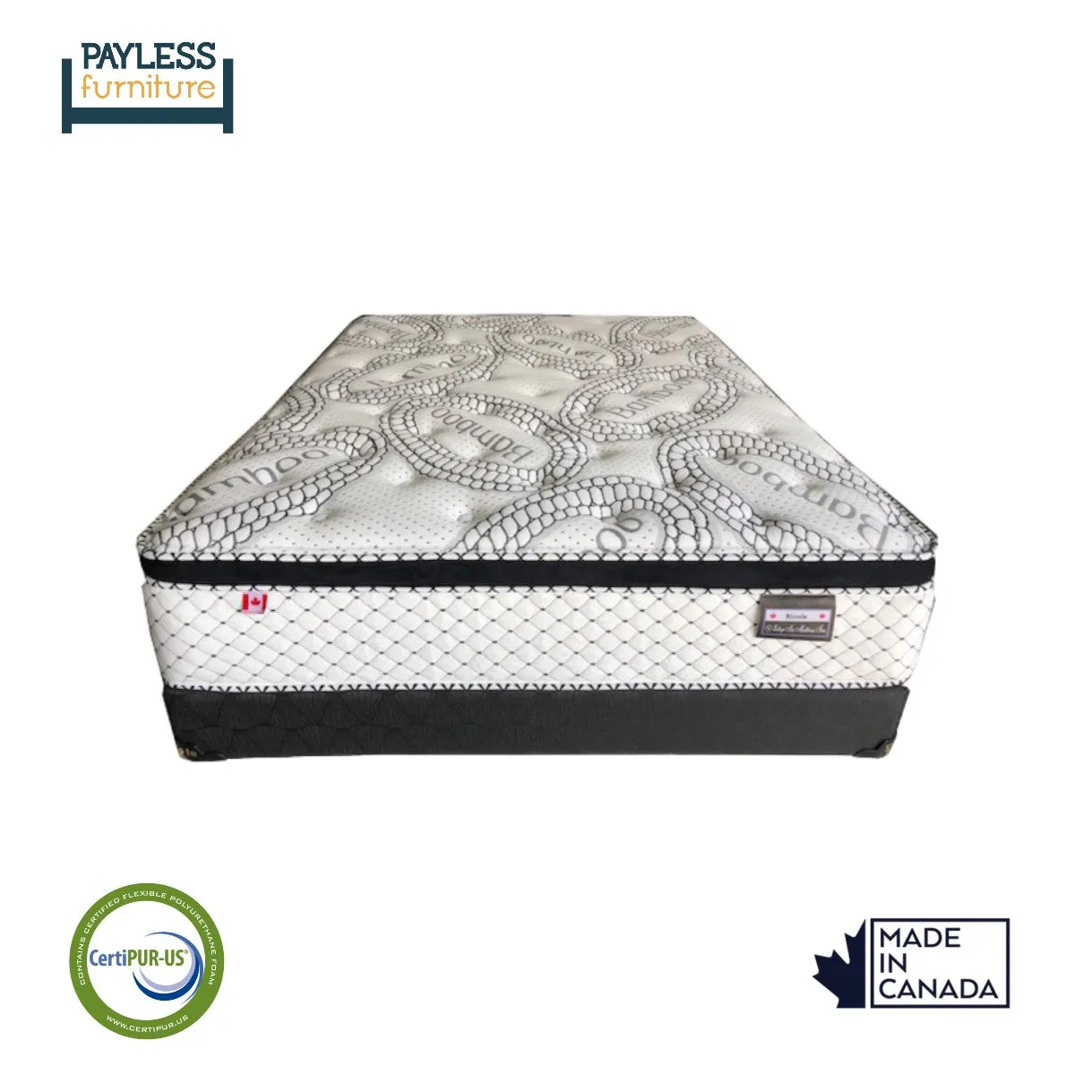 Nicole | 12" Medium Firm Mattress | Continuous Coil System