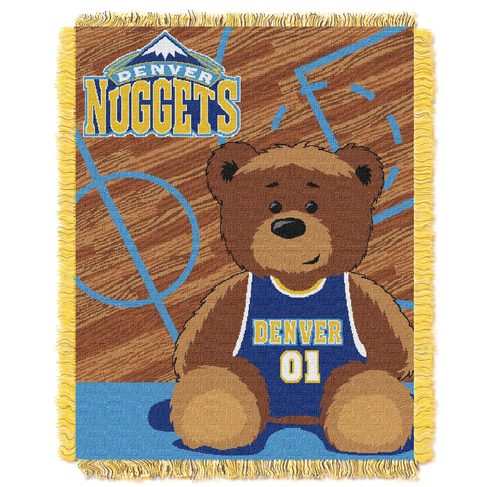 Nuggets OFFICIAL National Basketball Association, "Half-Court" Baby 36"x 46" Triple Woven Jacquard Throw by The Northwest Company