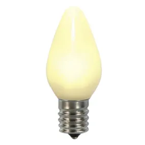 Opaque C7 LED Twinkle Bulbs - Warm White - 25 Pack