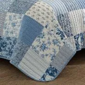 Paisley Patchwork Blue Quilt Set