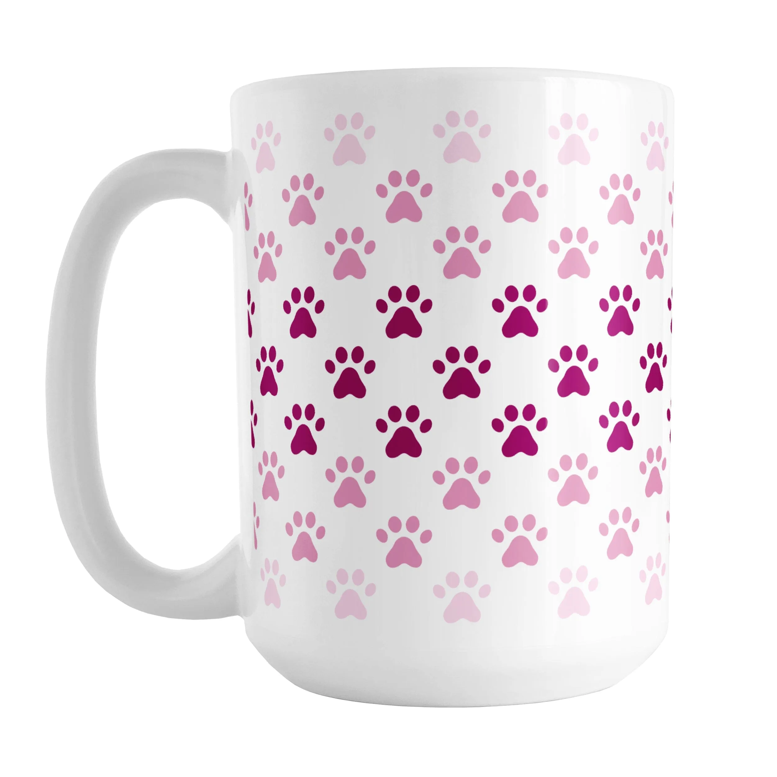 Paw Prints in Pink Mug