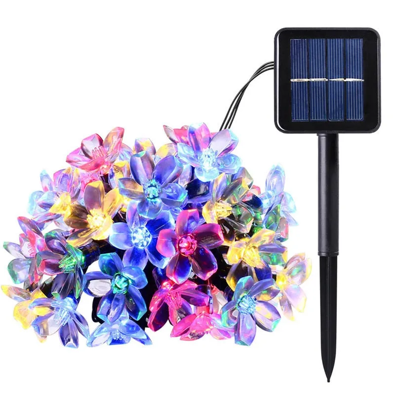 Peach Flower Solar Lamp