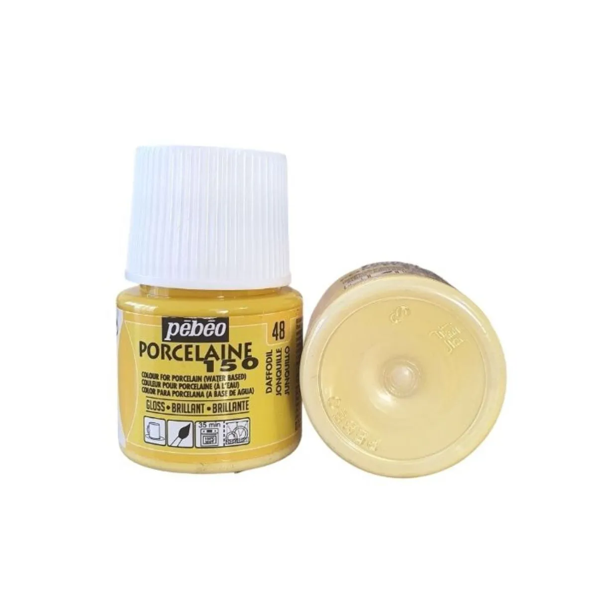 Pebeo Porcelaine 150 Ceramic Paint, 45 ml Bottle - Daffodil Yellow