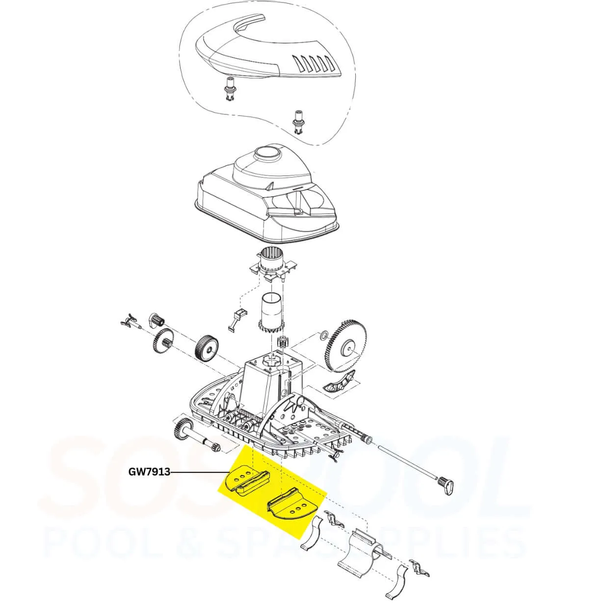 Pentair Seal Flap Kit For Kreepy Krauly SandShark Cleaners | GW7913