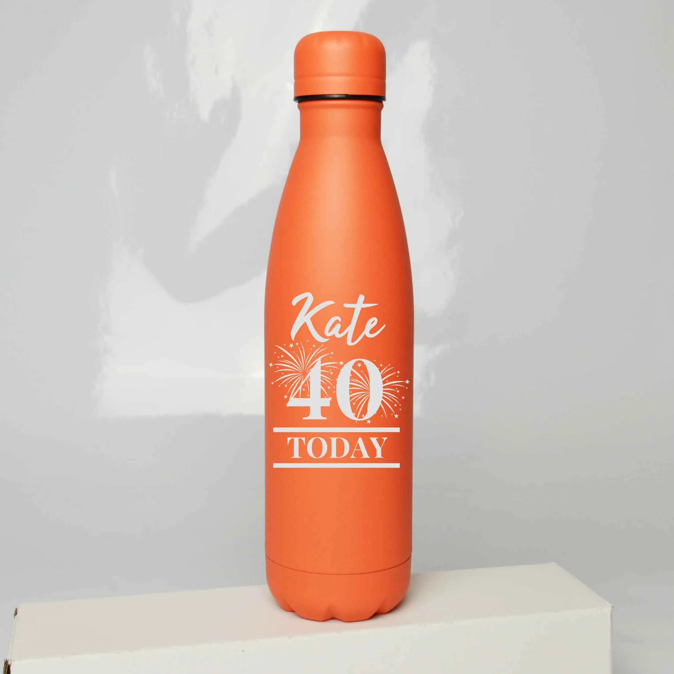 Personalised Firework Birthday Engraved Thermos Bottle 500ml