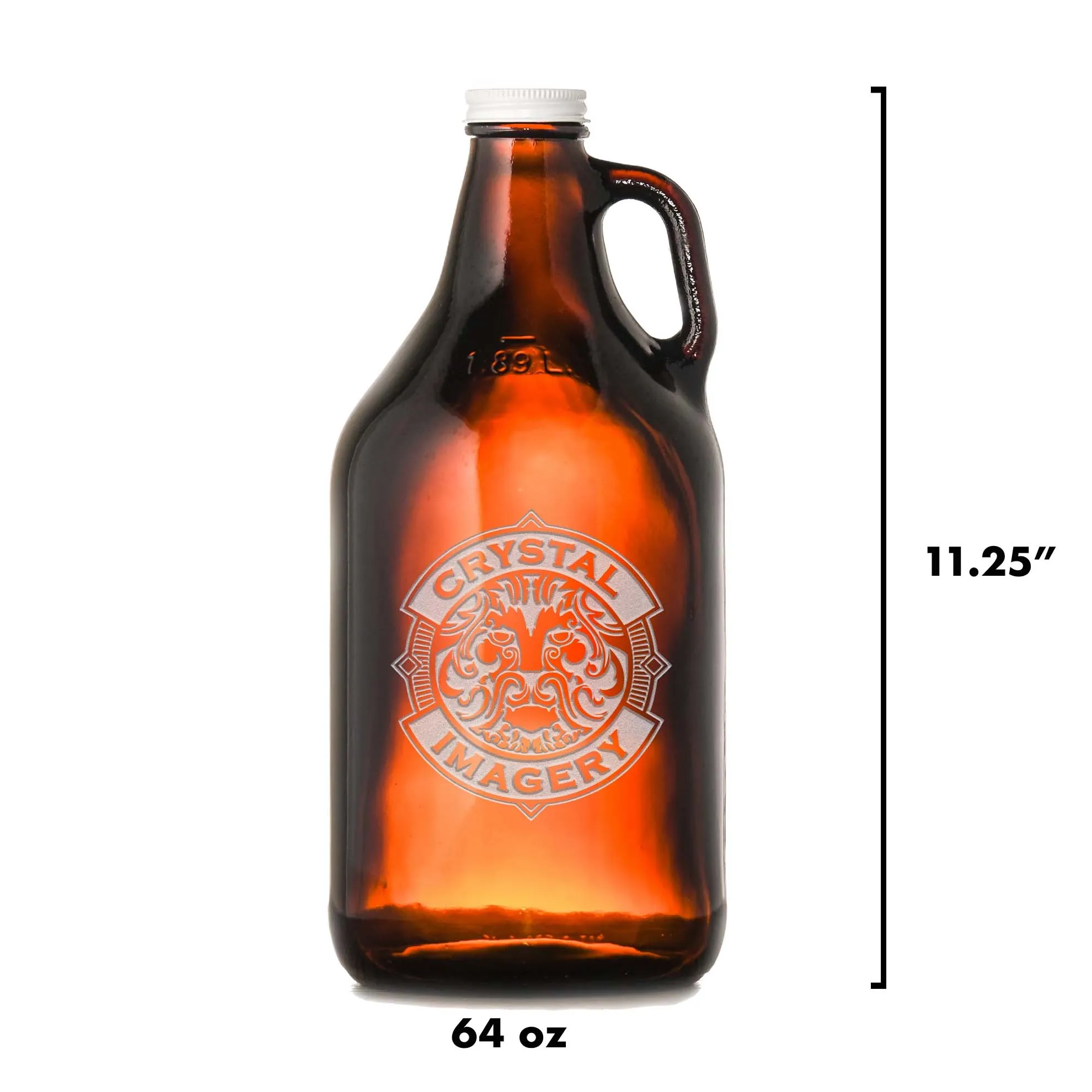 Personalized Golf Engraved Beer Growler & Pint Glass Gift Set