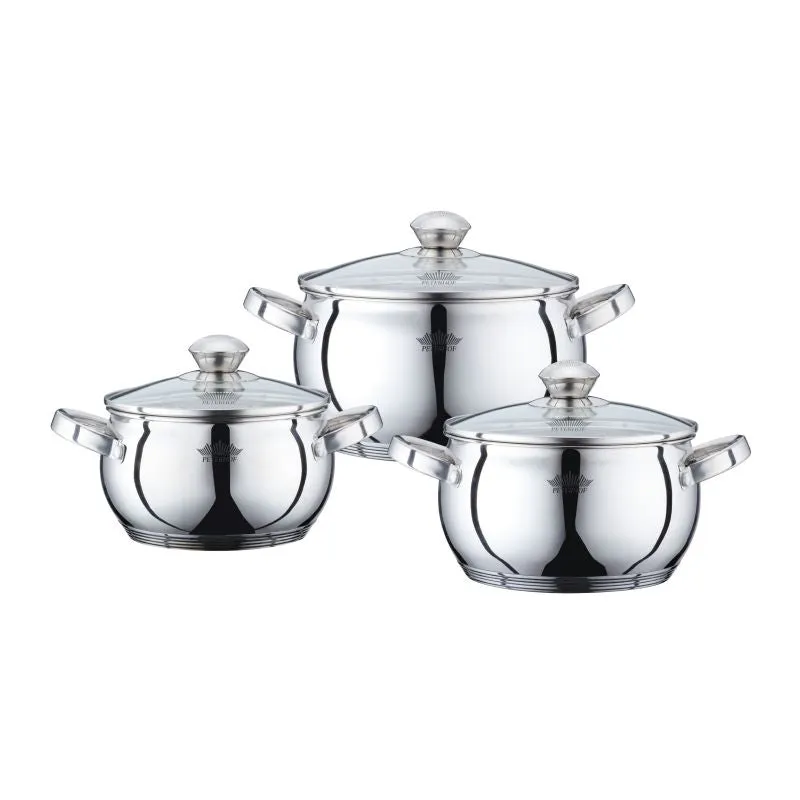 Peterhof PH-15832; Stainless Steel Cookware Set  6pcs