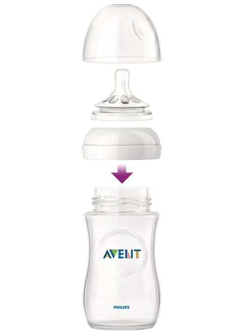 Philips Avent 240ml Natural Glass Feeding Bottle