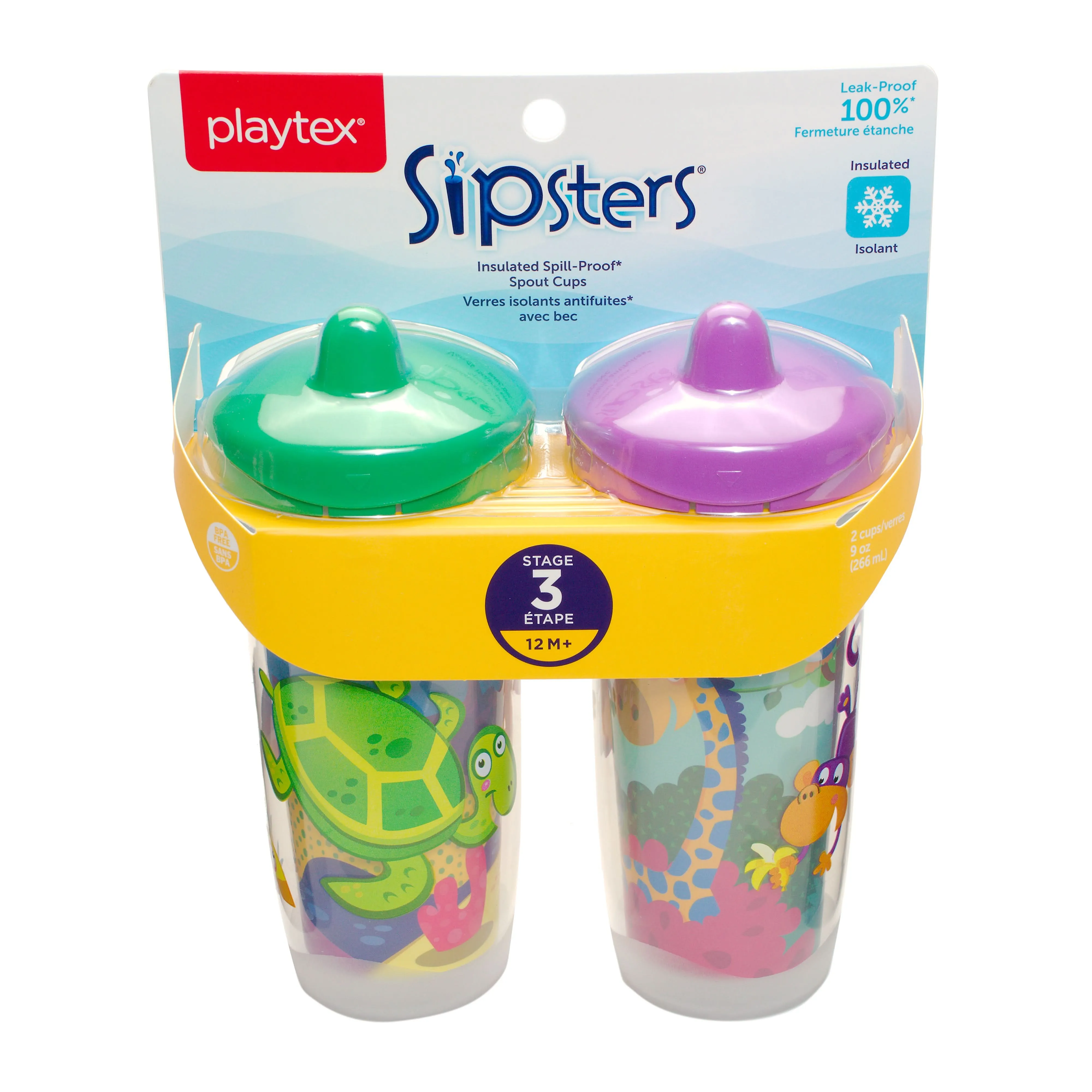 Playtex® Stage 3 Hard Spout, Leak Proof, Dishwasher Safe,  2 Pack Cups