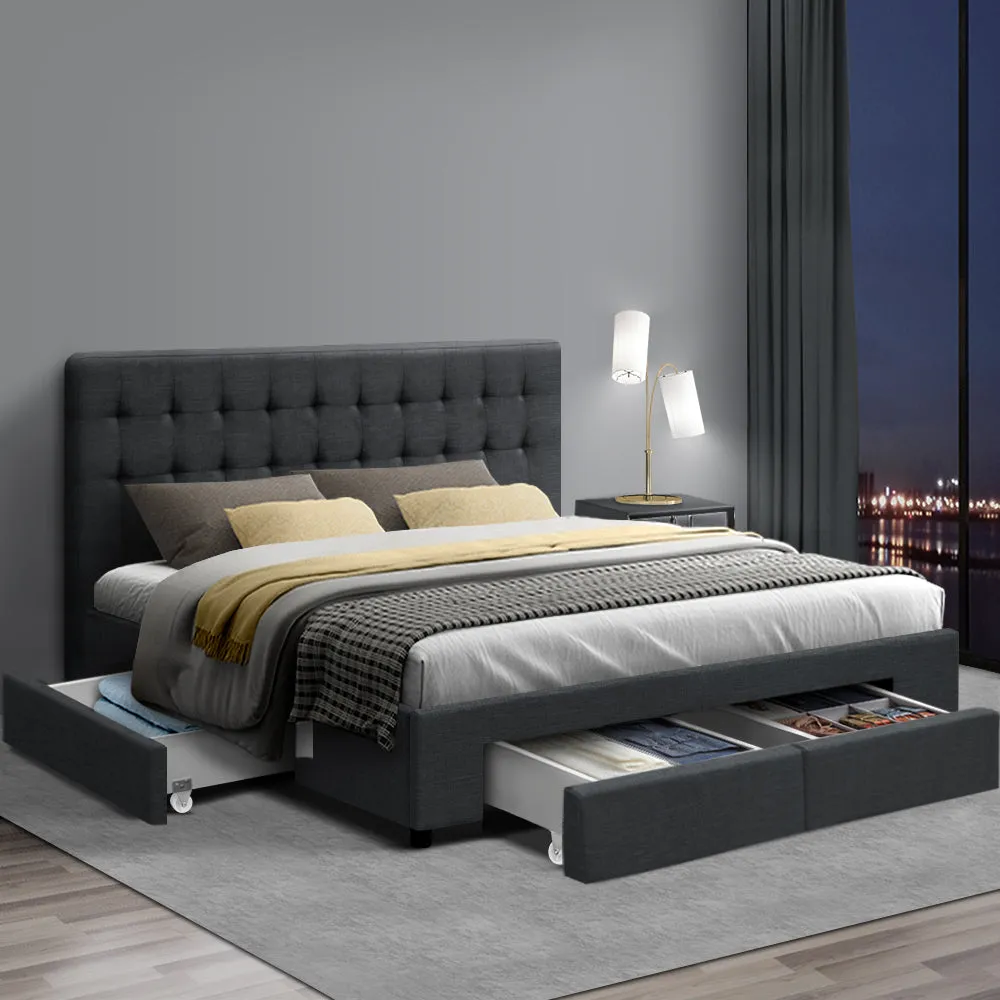 Pluto Bed & Mattress Package - Charcoal Queen