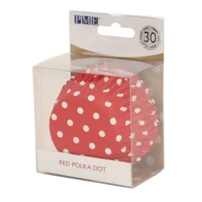 PME Cupcake Foil Lined Baking Cases Polka Dot (Pack of 30) - GE849