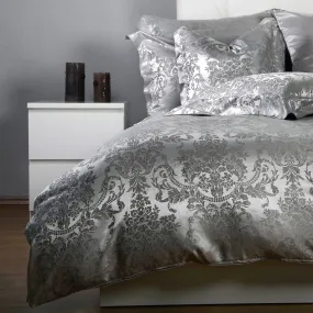 Portofino Grey Pure Mulberry Silk Duvet Cover