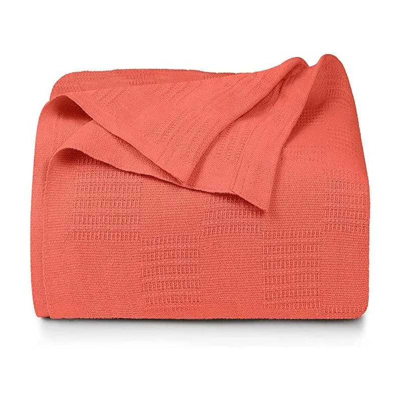 Premium Bedding Cotton Blanket (Orange)