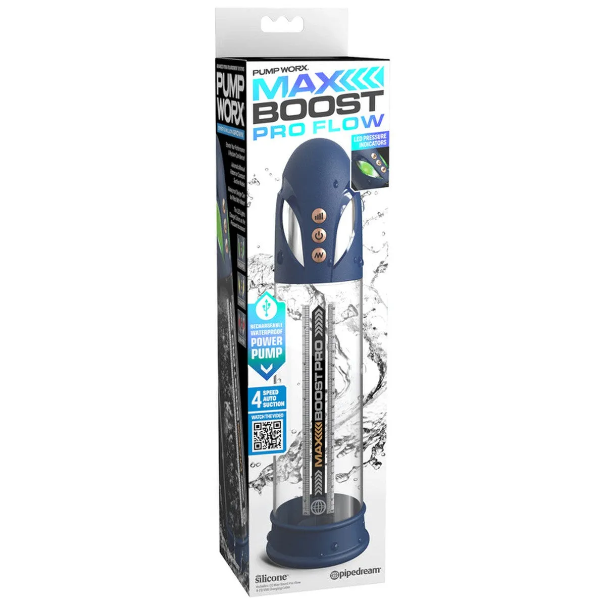 PUMP WORX Max Boost Pro Flow Waterproof Automatic Pump - Blue