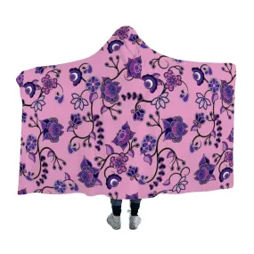 Purple Floral Amour Hooded Blanket