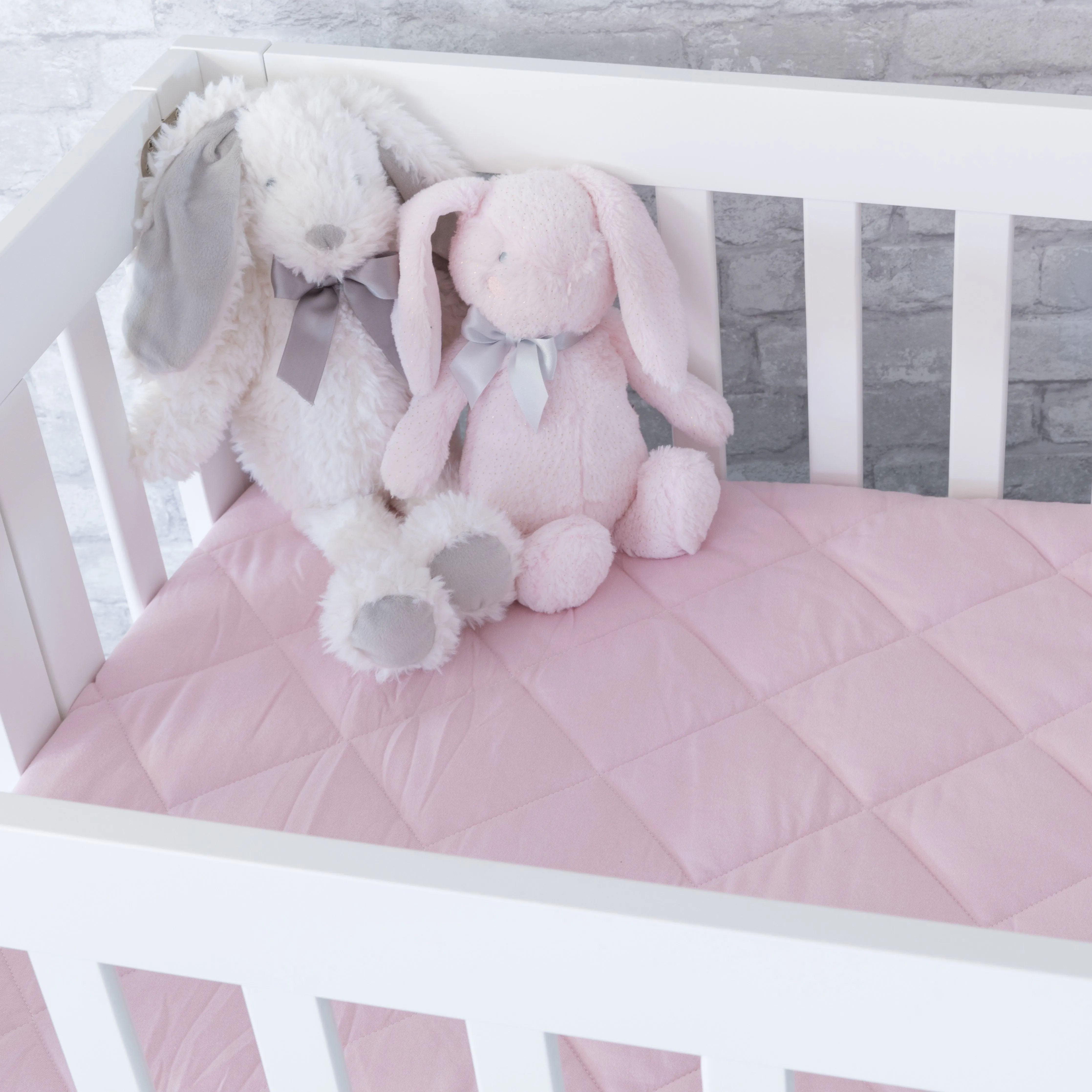 Quilted Waterproof Pack n Play | Portable Crib Sheet - Pink