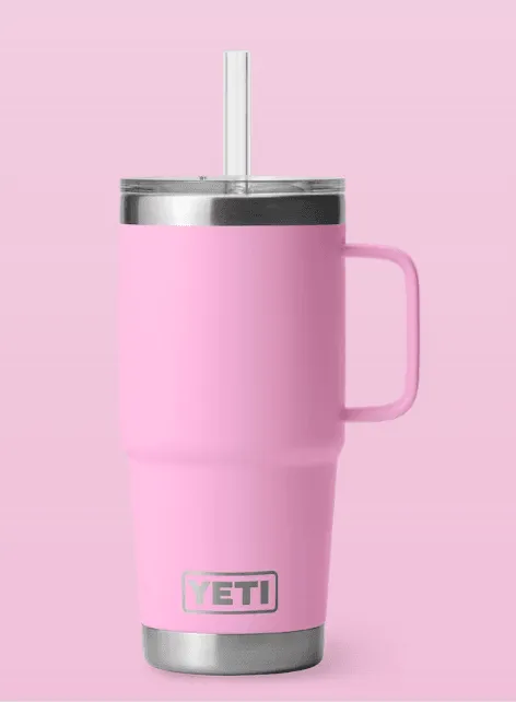 Rambler® 25 oz Mug W/Straw Lid - Power Pink