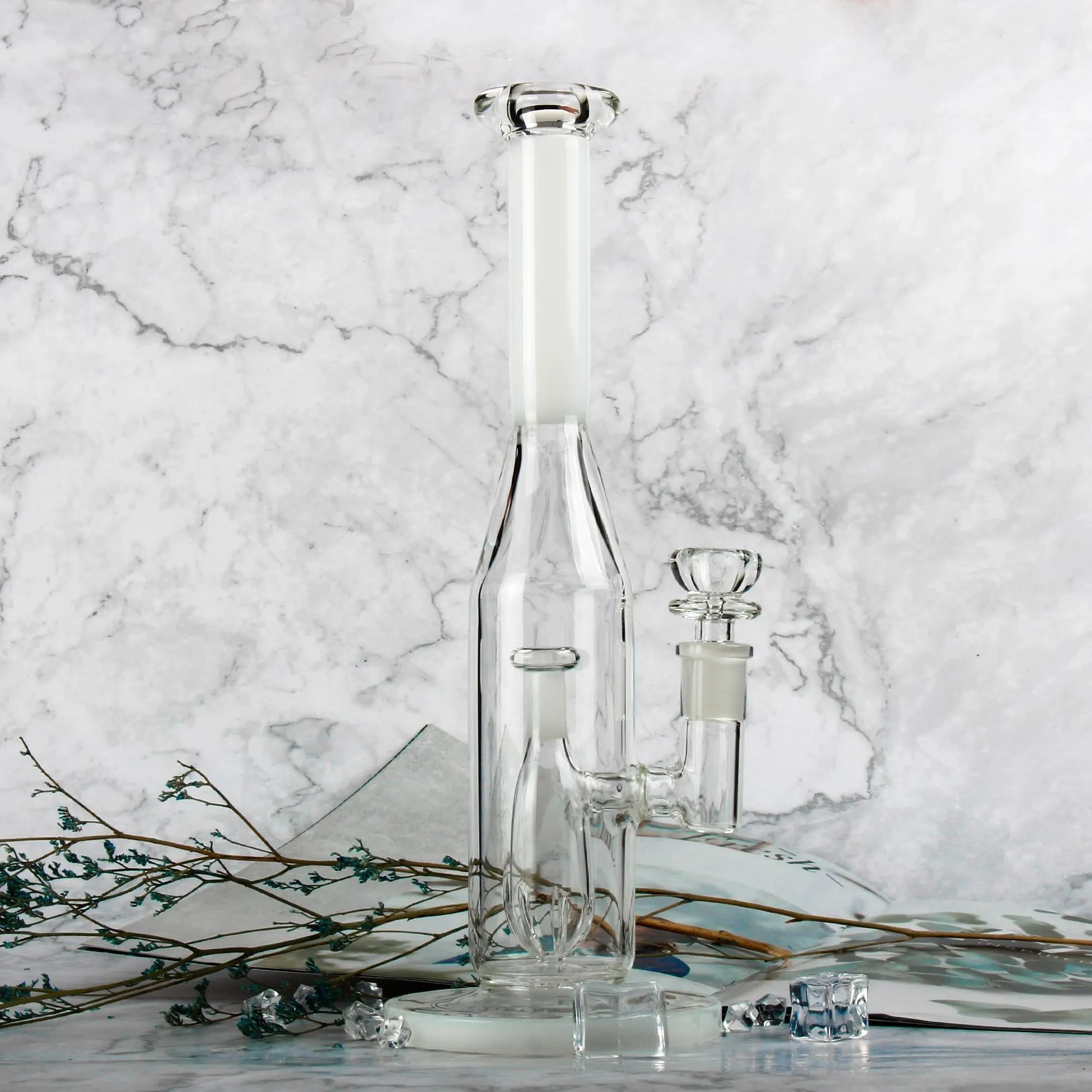 Reanice White Straight Bottle Recycler