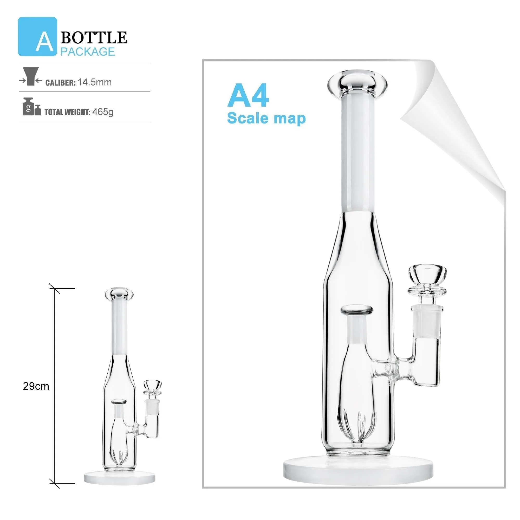 Reanice White Straight Bottle Recycler