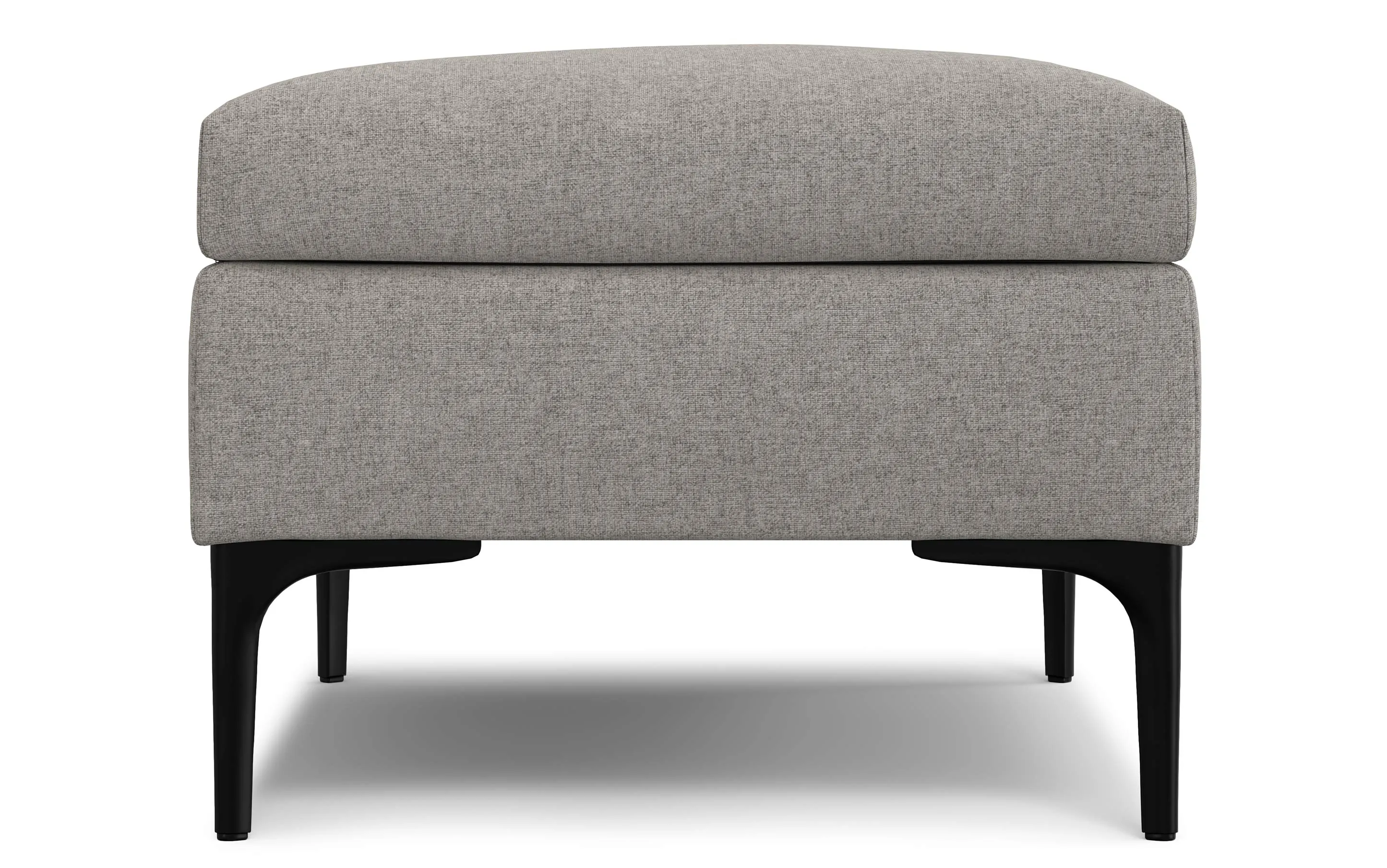 Rebecca Rectangular Coffee Table Storage Ottoman with Lift Up Lid in Linen Style Fabric