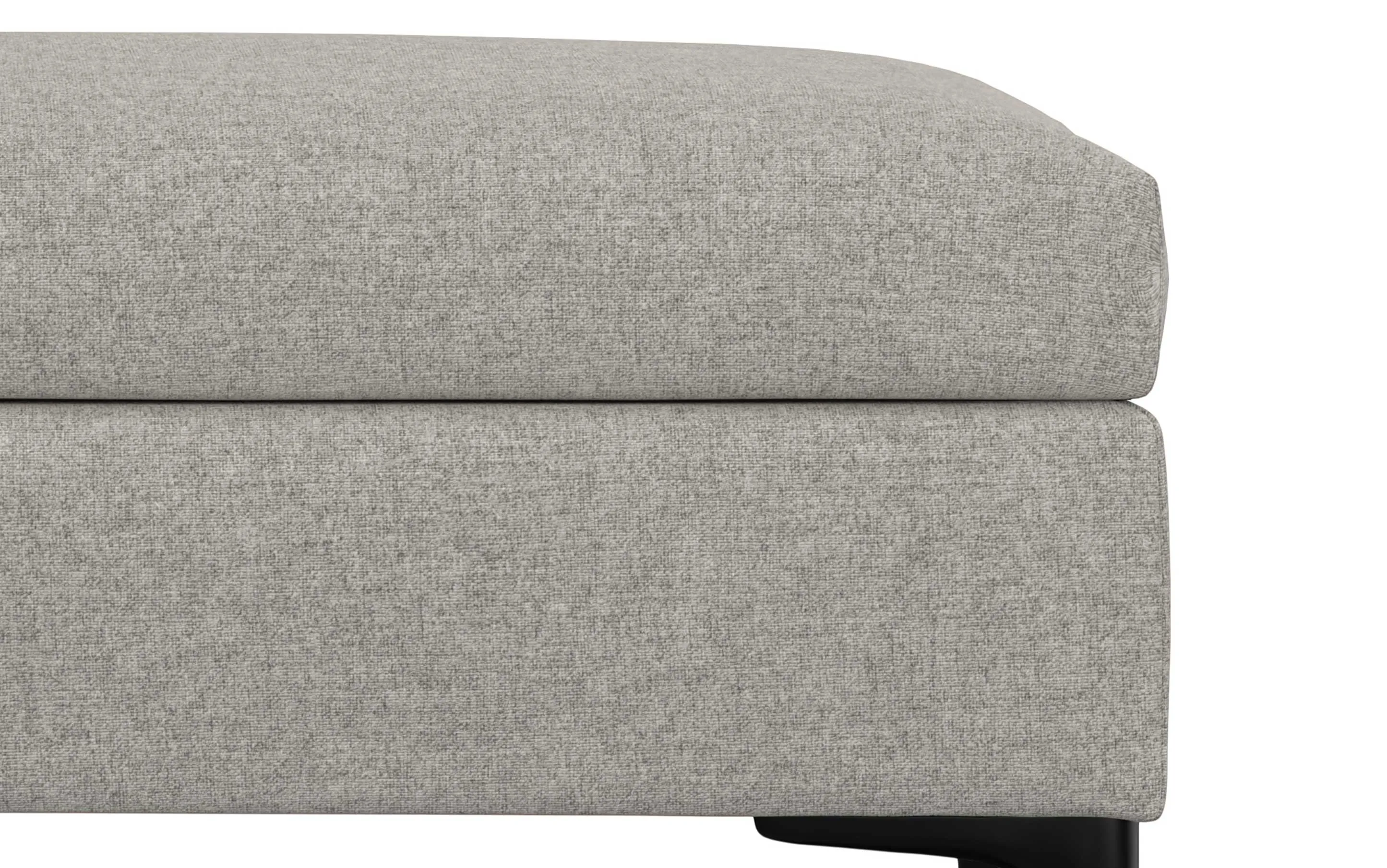 Rebecca Rectangular Coffee Table Storage Ottoman with Lift Up Lid in Linen Style Fabric