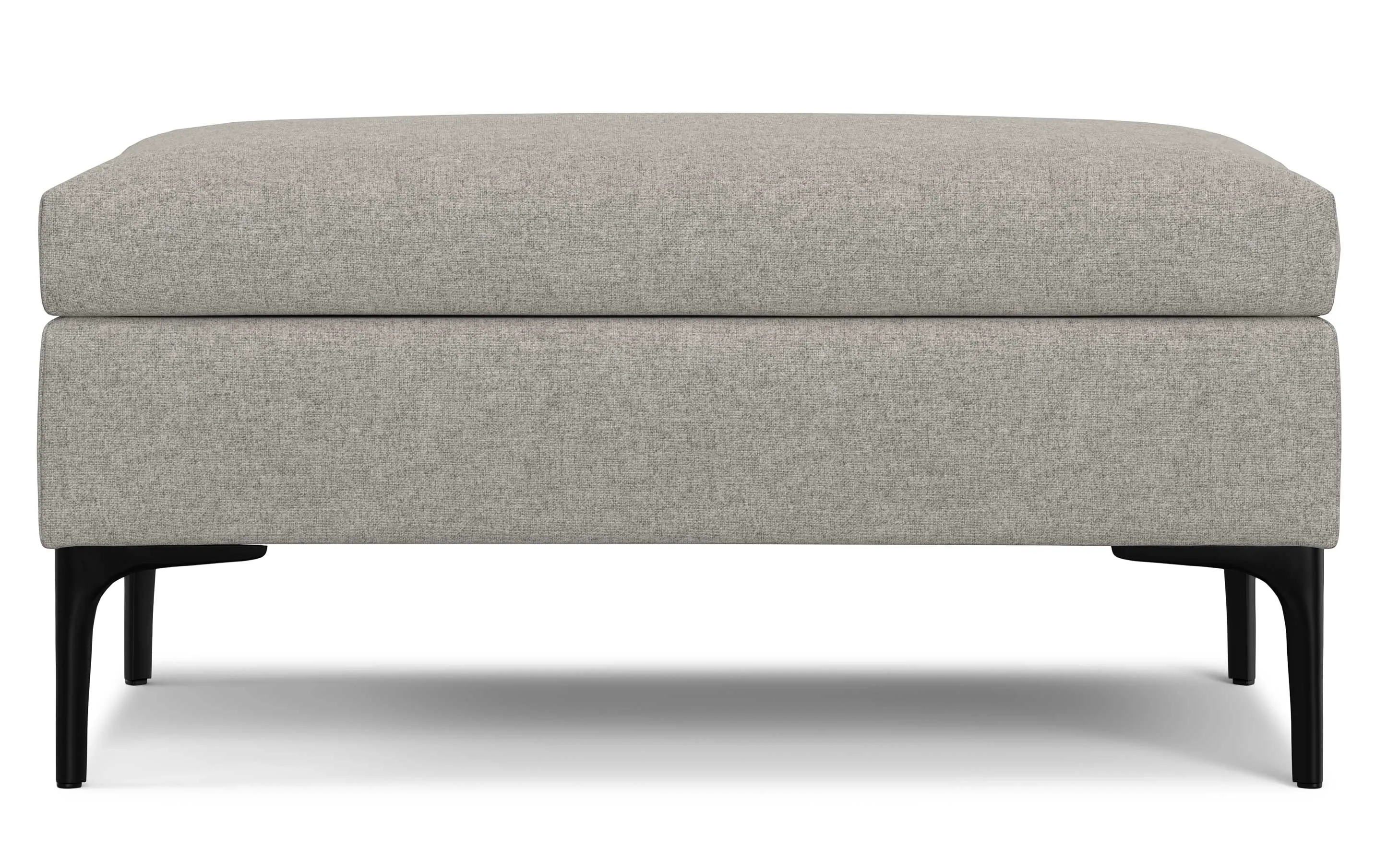 Rebecca Rectangular Coffee Table Storage Ottoman with Lift Up Lid in Linen Style Fabric