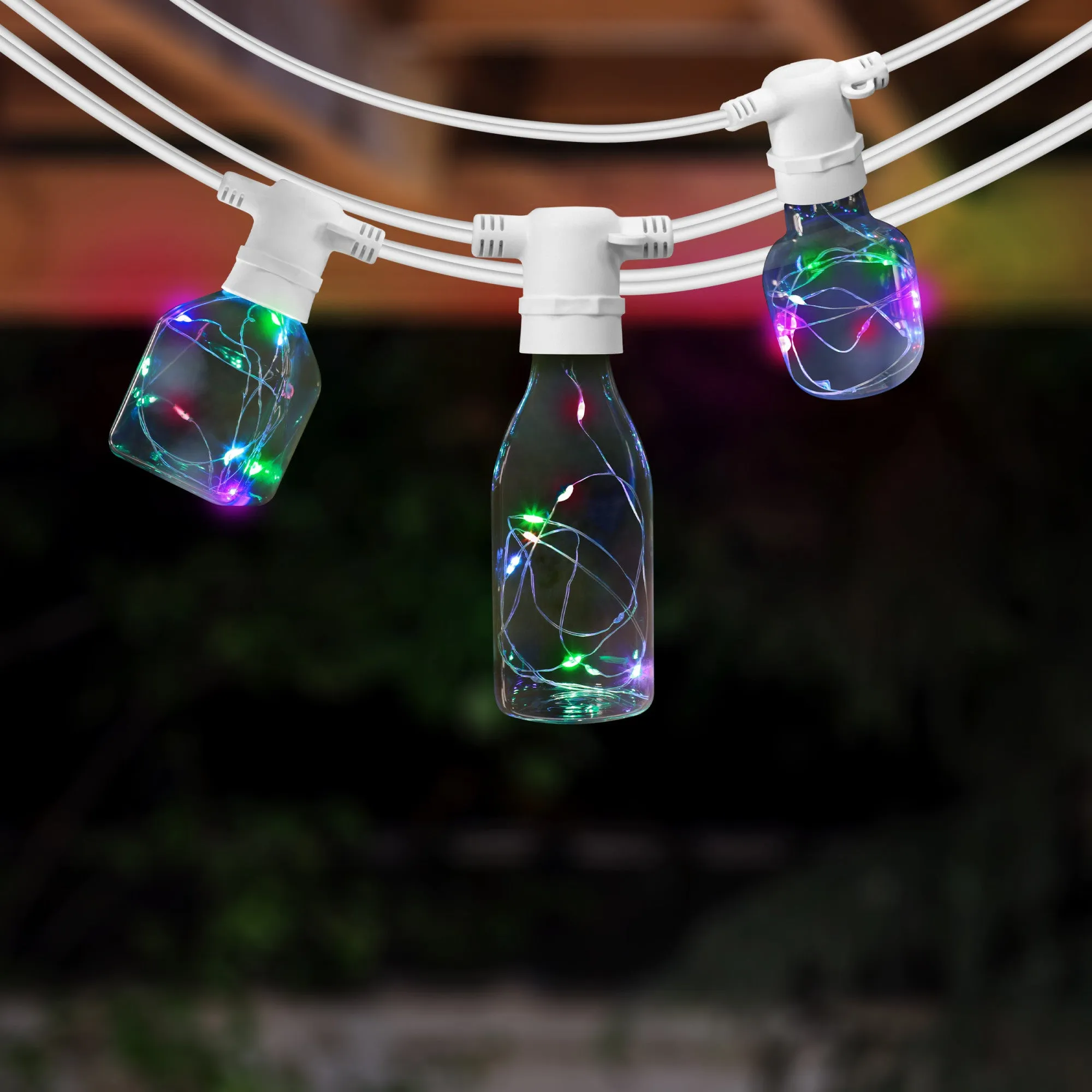 Red Green and Blue Bottle LED Fairy Light