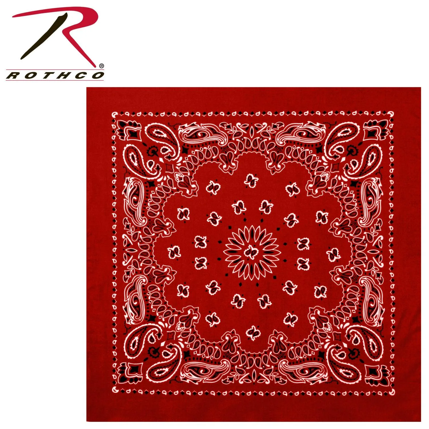 Rothco Trainmen Paisley Bandana – Extra-Large 27” X 27"