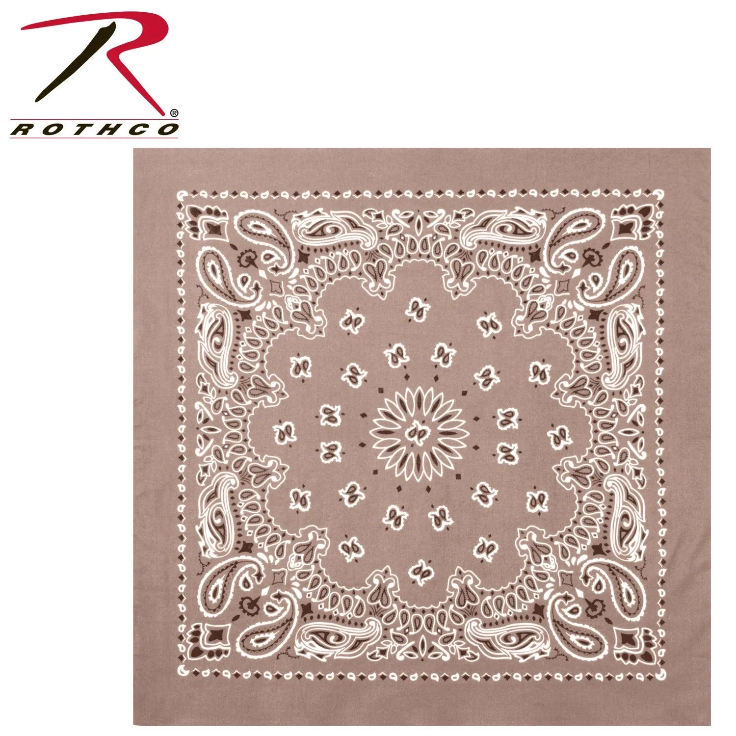 Rothco Trainmen Paisley Bandana – Extra-Large 27” X 27"